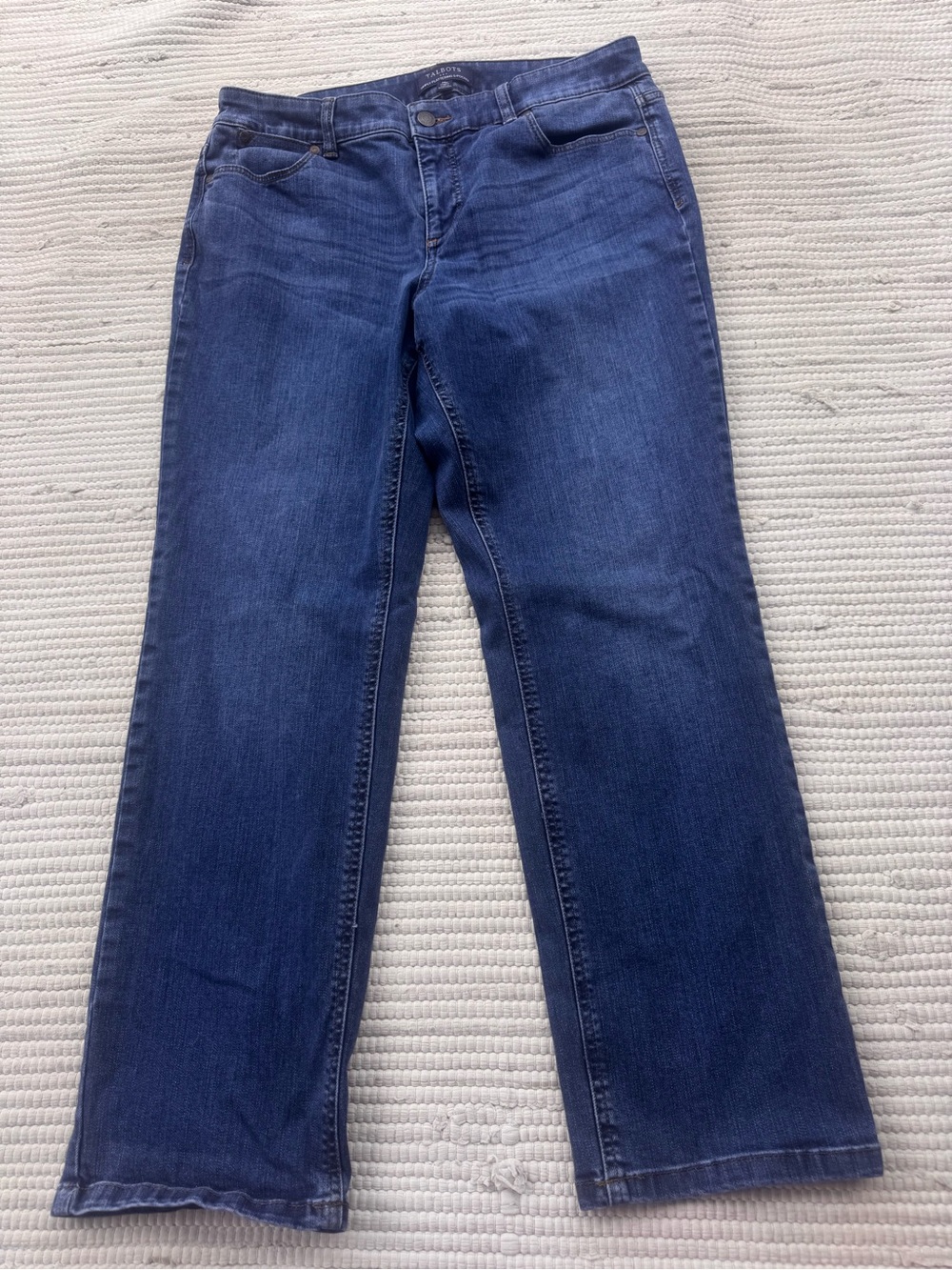 Talbots Simply Flattering Curvy Straight Leg Jeans 14P Petite Stretch Denim - Picture 2 of 9